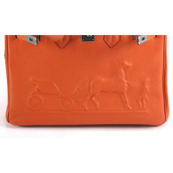 Cheap Hermes Birkin 1045 Ladies Cow Leather Orange Handbag