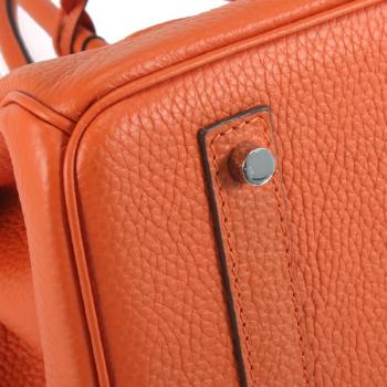 Cheap Hermes Birkin 1045 Ladies Cow Leather Orange Handbag