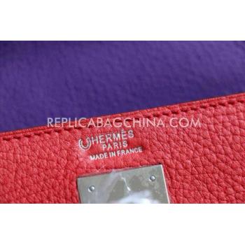 Hermes Kelly Calfskin Red Handbag