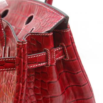 Hermes Birkin HB30 Handbag Crocodile Red