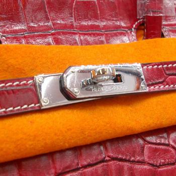 Hermes Birkin HB30 Handbag Crocodile Red