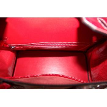 Hermes Birkin HB30 Handbag Crocodile Red