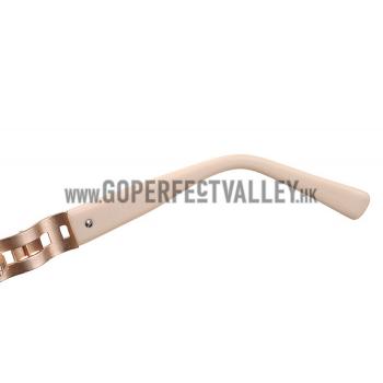 Replica Hermes Oversized Round Frame Beige Sunglasses 308098