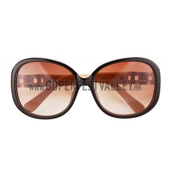 Replica Hermes Oversized Round Frame Beige Sunglasses 308098