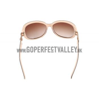 Replica Hermes Oversized Round Frame Beige Sunglasses 308098