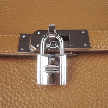 Hermes Jypsiere H6508 Ladies Cow Leather Coffee Replica