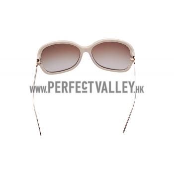 Hermes H Logo Leather Beige Sunglasses 307846