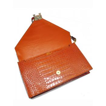 Hermes  bags H1140 Ladies Crocodile Orange Replica