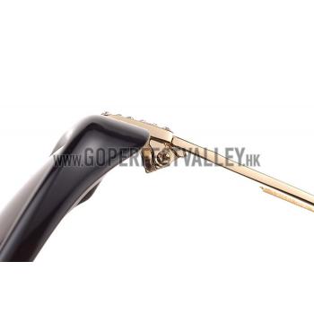 Hermes Studded Carriage Detail Black Frame Sunglasses 308092