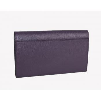 Hermes Wallet H569 Ladies Lambskin Purple