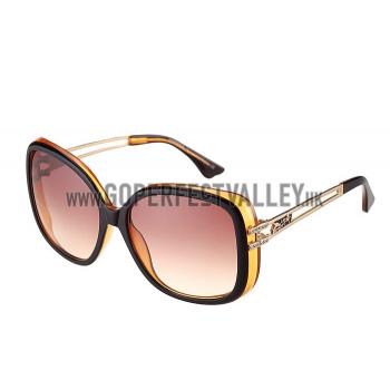 Hermes Studded Carriage Detail Brown Frame Sunglasses 308093