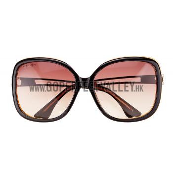 Hermes Studded Carriage Detail Brown Frame Sunglasses 308093