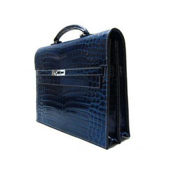 Hermes Briefcases H1053 Unisex Briefcase Blue Handbag Replica