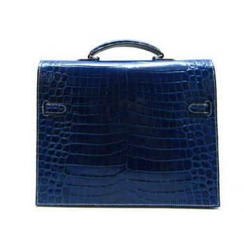 Hermes Briefcases H1053 Unisex Briefcase Blue Handbag Replica