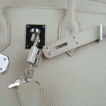 Hermes Birkin 6088 Handbag Cow Leather Beige