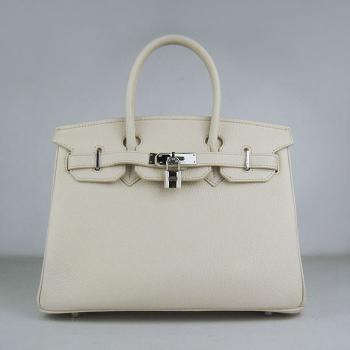 Hermes Birkin 6088 Handbag Cow Leather Beige