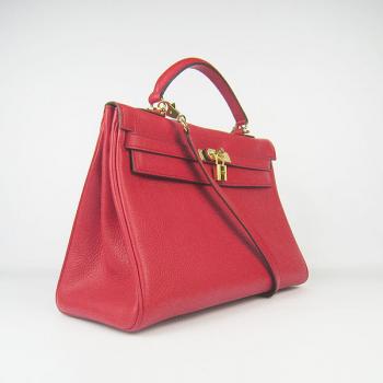 Hermes Kelly 6308 2way Red Handbag