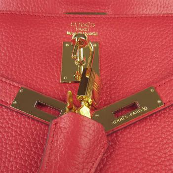 Hermes Kelly 6308 2way Red Handbag