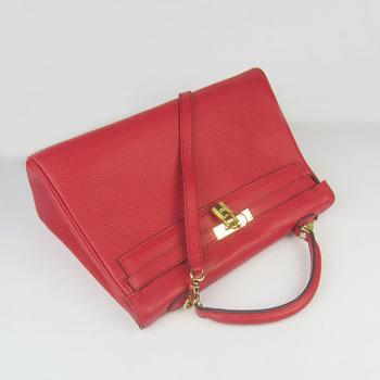 Hermes Kelly 6308 2way Red Handbag