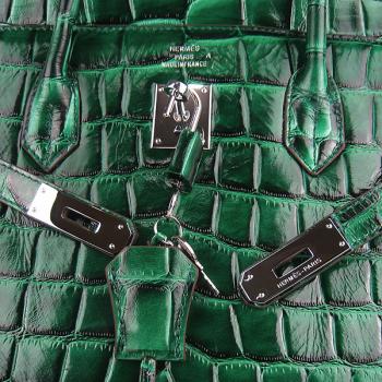 Replica Hermes Birkin 6099 Ladies Green Handbag