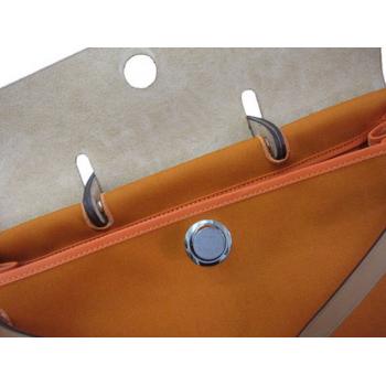 Hermes Original leather H1090L Ladies 2way Orange Bag