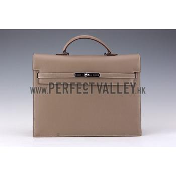 Hermes Kelly Briefcase Grey