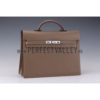 Hermes Kelly Briefcase Grey