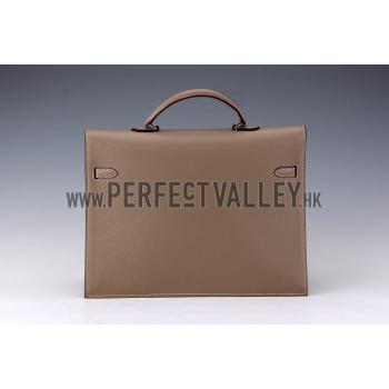 Hermes Kelly Briefcase Grey