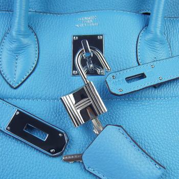 Hermes Birkin 6109 Ladies Handbag Blue