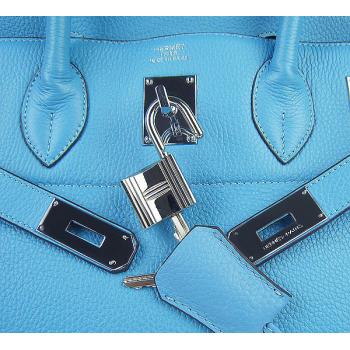 Hermes Birkin 6109 Ladies Handbag Blue