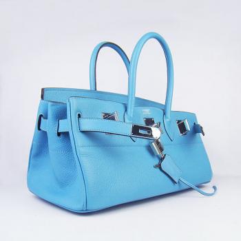 Hermes Birkin 6109 Ladies Handbag Blue