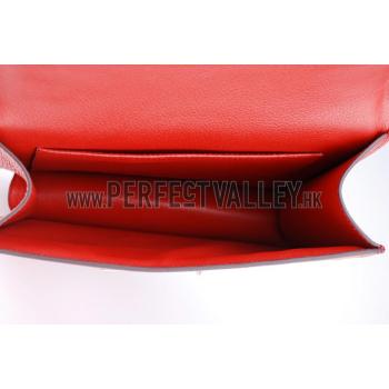 Hermes Constance Red with Silver Buckle