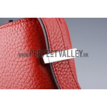 Hermes Constance Red with Silver Buckle