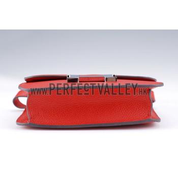 Hermes Constance Red with Silver Buckle