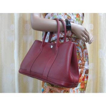 Hermes Garden Party H1042 Ladies Cow Leather Red Replica