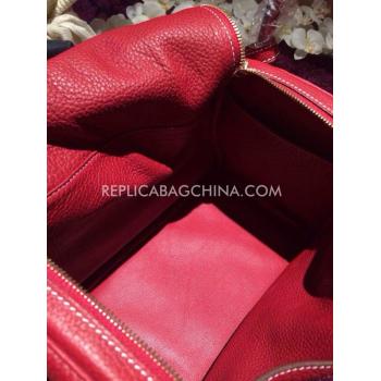 Hermes Lindy Leather Red Handbag