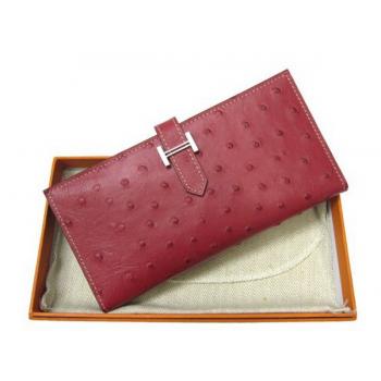 Hermes Wallet H1102 Ladies Wallet Red