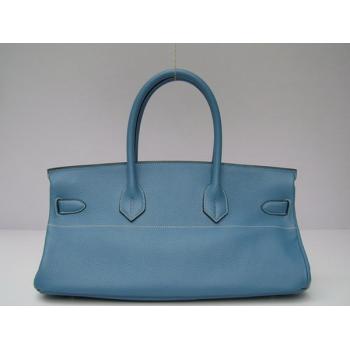 Hermes Birkin 62642 Cow Leather Blue