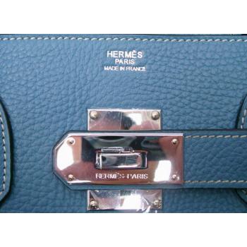 Hermes Birkin 62642 Cow Leather Blue