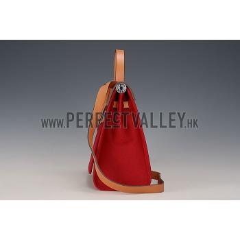 Replica Hermes Herbag Dark Red