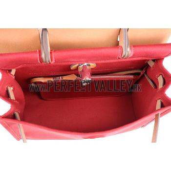 Replica Hermes Herbag Dark Red