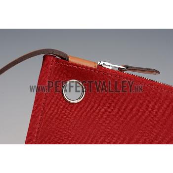 Replica Hermes Herbag Dark Red