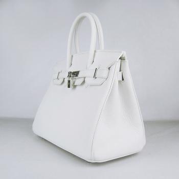 Hermes Birkin 6088 Handbag Cow Leather White