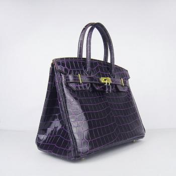 Cheap Hermes Birkin 6088 Handbag Crocodile Purple