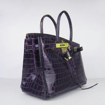 Cheap Hermes Birkin 6088 Handbag Crocodile Purple