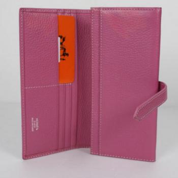 Hermes Wallet H514 Wallet Lambskin Pink