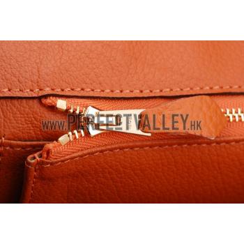 Hermes Birkin Horse Embossed Gold Hardware Tote Orange