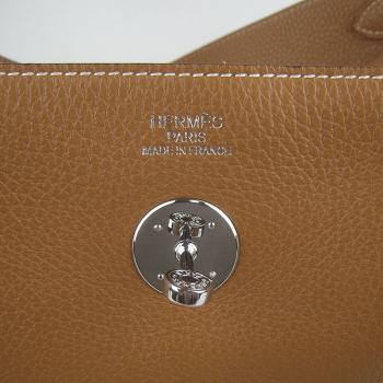 Hermes Lindy 6208 Ladies Cow Leather Coffee Replica