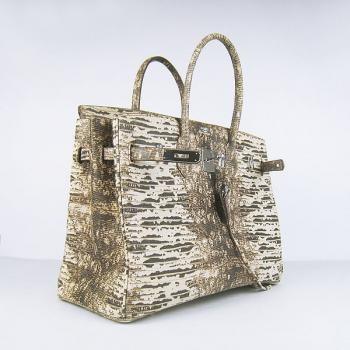 Hermes Birkin 6089 Lizard Leather Beige Handbag