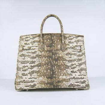 Hermes Birkin 6089 Lizard Leather Beige Handbag